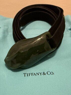 X-Rare TIFFANY & CO. x Elsa Peretti Jade Snake Adjustable Belt